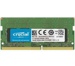 رم لپ‌تاپ کروشیال Crucial DDR4 2666MHz 16GB با ظرفیت ۱۶ گیگابایت
